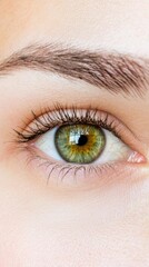 Obraz premium Captivating close-up of a green eye portrait photography indoor setting artistic view vision concept