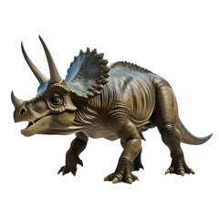 Fototapeta premium Triceratops dinosaur on bright background. 3D illustration 