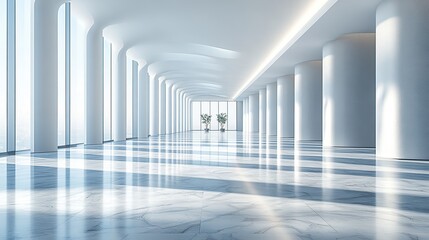 abstract modern architecture background empty open space interior