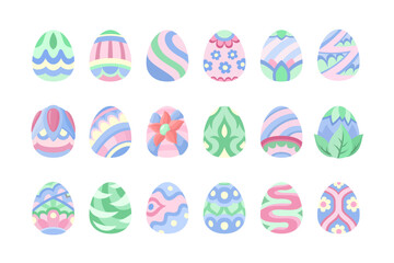 Collection of vibrant easter eggs