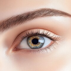 Obraz premium Captivating close-up of an eye studio environment photography detailed perspective eye health insight