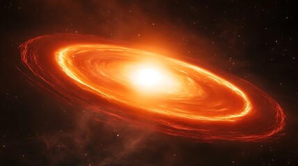 The vivid red and orange hues of a dying star in the final stages of its life
