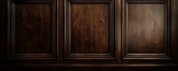 Traditional and classic wooden panels featuring intricate frame patterns.