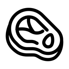 icon of a steak symbolizing protein meat nutrition and food.