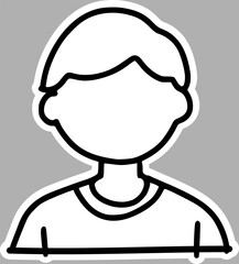 Hand-Sketched Anonymous Profile Art, Monochrome Illustration