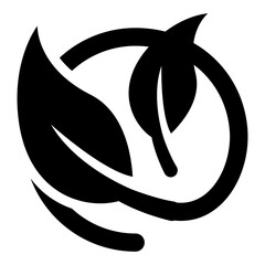 icon a peach with a leaf symbolizing fresh fruit organic produce or healthy nutrition.