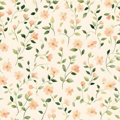 Seamless watercolor floral pattern