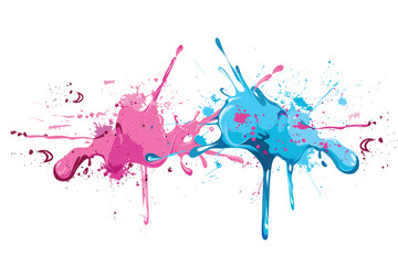 Naklejka premium Vector Paint Splashes: Ideal for Artistic Designs and Creative Projects 