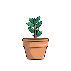 Obraz premium plants and potted plants on a transparent background