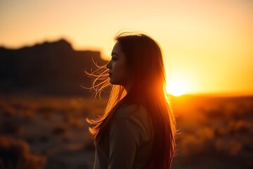 Warm and Soft Lighting with Subtle Darkness Highlighting a Man's Seated Silhouette in Vibrant Colors