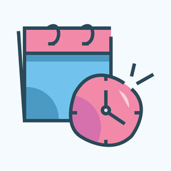 Schedule Icon Design in Color Style