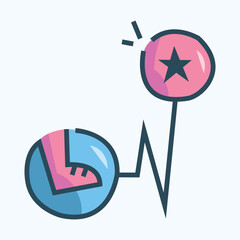 Success Journey Icon Design in Color Style