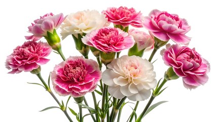 Fototapeta premium Bouquet of Pink and White Carnations