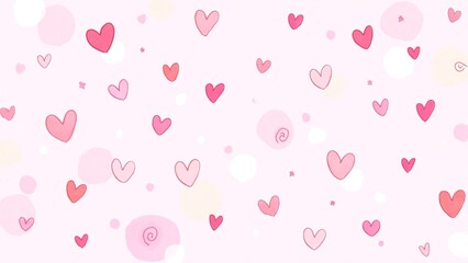 Soft Pink Heart Pattern on Light Background for Romantic Themes