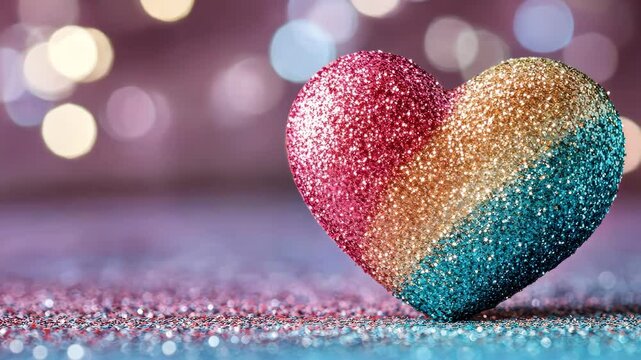 A campaign promoting gender diversity. A multicolored heart symbolizing inclusivity. LGBTQ concept.