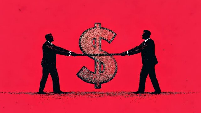 An image representing trade wars or international conflicts. Tariffs or trade barriers. Import and export restrictions and economic pressure.