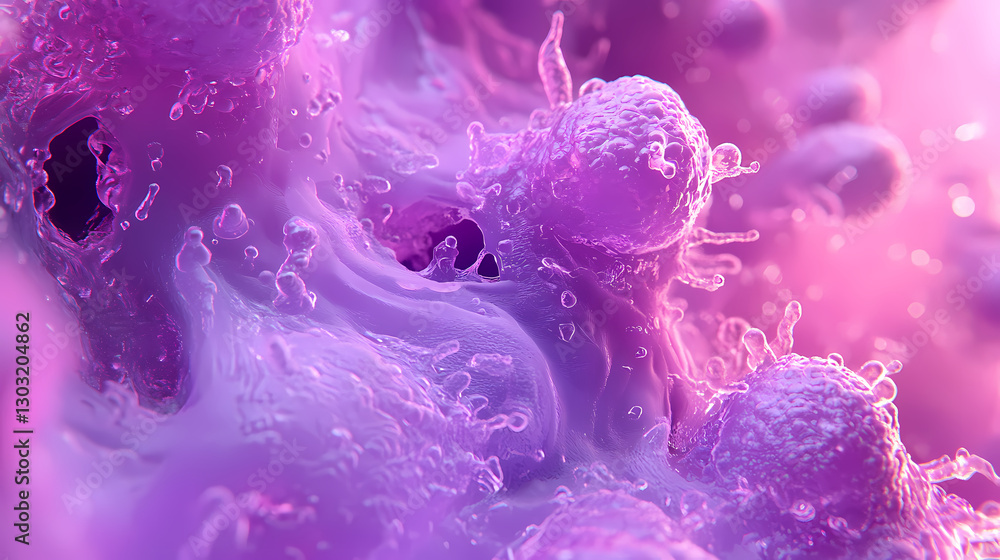 Aufkleber microscopic realm of cells: an intricate, abstract rendering of a cell.