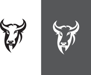 vector illustration of a bull 100% fully editable 