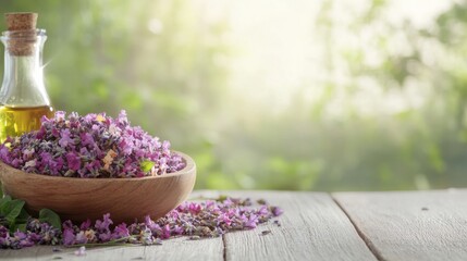 Serene Spa Ambience with Floral Soaking Oils