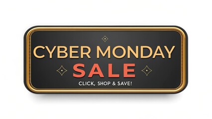 promotion sale labels, Cyber Monday sale banner promoting online shopping deals and savings.