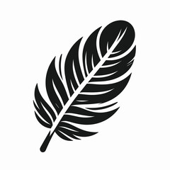 Fototapeta premium goose feather silhouette flat colors