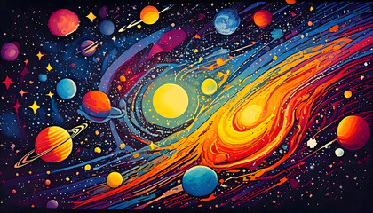 Galactic Whirlwind: The Dance of Planets and Stars

