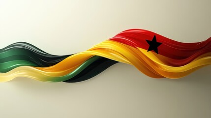 Dynamic Flowing Waves of the German Flag Captured in a Modern Abstract Design