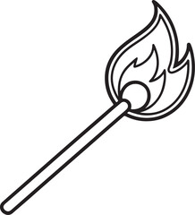 match line art, black outline, vector and illustration, coloring book page line art drawing