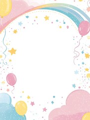 Rainbow concept invitation template	