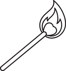 match line art, black outline, vector and illustration, coloring book page line art drawing