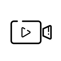 film camera, recording, video - vector icon