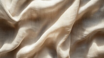 Obraz premium Light beige linen fabric texture background