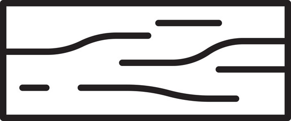 Abstract black and white wood design line icon