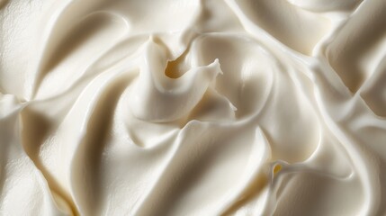 Obraz premium White creamy yogurt. White sour cream texture close-up