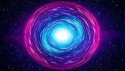 Neon Galactic Vortex &ndash; A Hypnotic Cosmic Swirl

