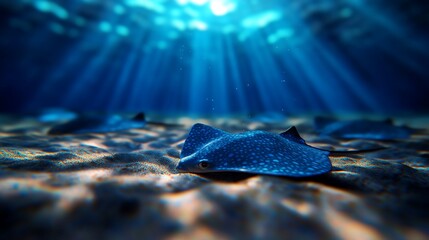 Underwater Stingrays Sunlight Rays