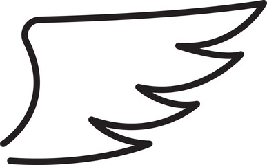 Wing silhouette illustration line icon