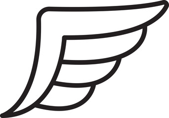 Wing outline design element line icon