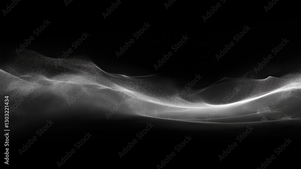 Poster a simple black-and-white interpretation of the milky way