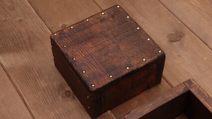 old wooden box on wood