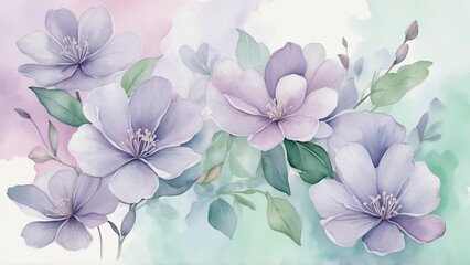 Obraz premium Graceful watercolor spring flowers for Mother's Day, weddings, and spring celebrations