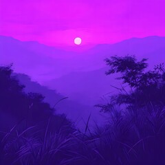 Purple Sunrise Mountain View