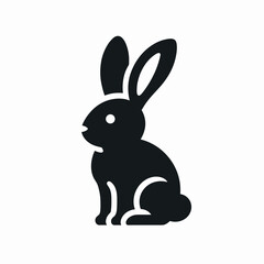easter bunny loop silhouette flat 