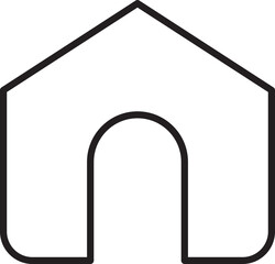 Simple house icon illustration line icon