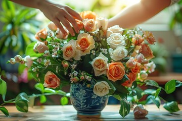 Young Male Caucasian Technician Demonstrating Proper Dishwasher Loading Technique in Kitchen with Full Body Photo