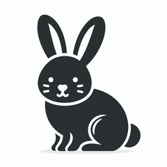 Fototapeta premium easter bunny loop silhouette flat 