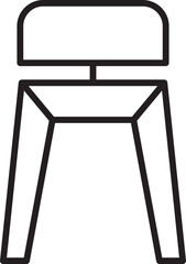 Minimalist chair illustration design line icon
