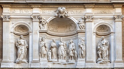 Obraz premium Baroque Sculptures on Facade