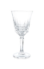 One empty clean glass isolated on white