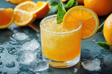 Refreshing Orange Crush Beverage - Homemade Cocktail with Citrus Twist for a Cool Bar Experience